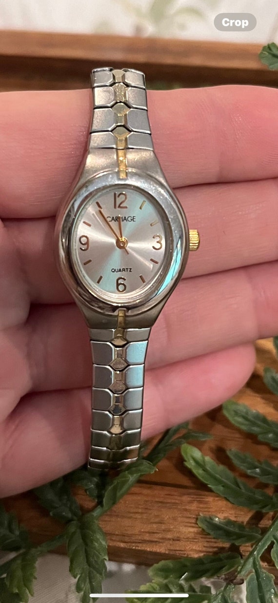Womans Carriage by Timex Silver Gold Watch