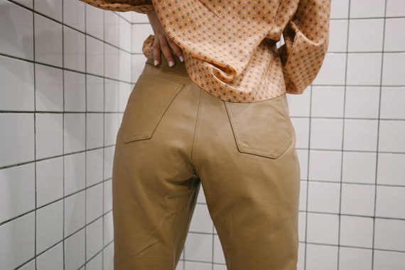 Peanut Leather Pants / Vintage Leather Pants