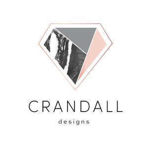 Custom Logo Design Branding Package Premade Diamond Custom Text Clean Geometric Marble White Minimalist Modern Rose Gold Clean Black image 1