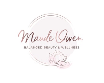 Lotus Kreis Logo, Gesundheit Logo, Rose Gold Logo, Wellness Logo, Branding Paket, Schönheit Logo, Ganzheitliches Logo, Blumen Logo, Kranz Logo