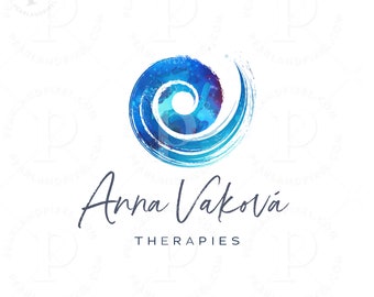 Blue Spiral Logo Design, Wellness Logo, Health Logo Design, Coaching Logo Design, Mind Logo, Coaching Logo, Therapist Logo, Change Logo