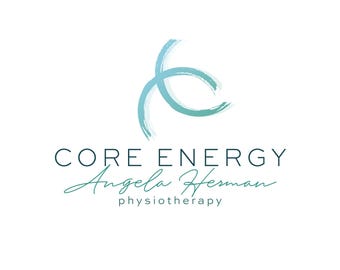 Handcrafted Physiotherapy Logo, Modern Brushstroke Branding