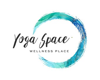 Wellness Logo Design, Watercolor Circle Branding