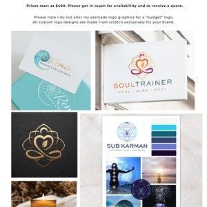 Wellness Logo Design, Blue Wave Logo, Teal Spiral Logo Design, Abstract Logo Design, Ocean Logo, Clinic Logo, Premade Logo and Branding image 8