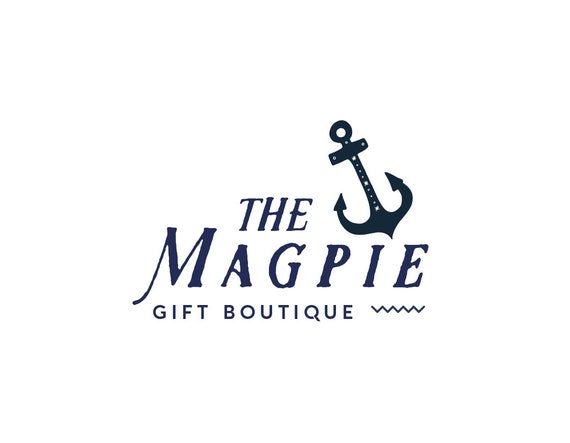 Anchor Logo Design Seaside Logo Nautical Logo Design Hotel Etsy