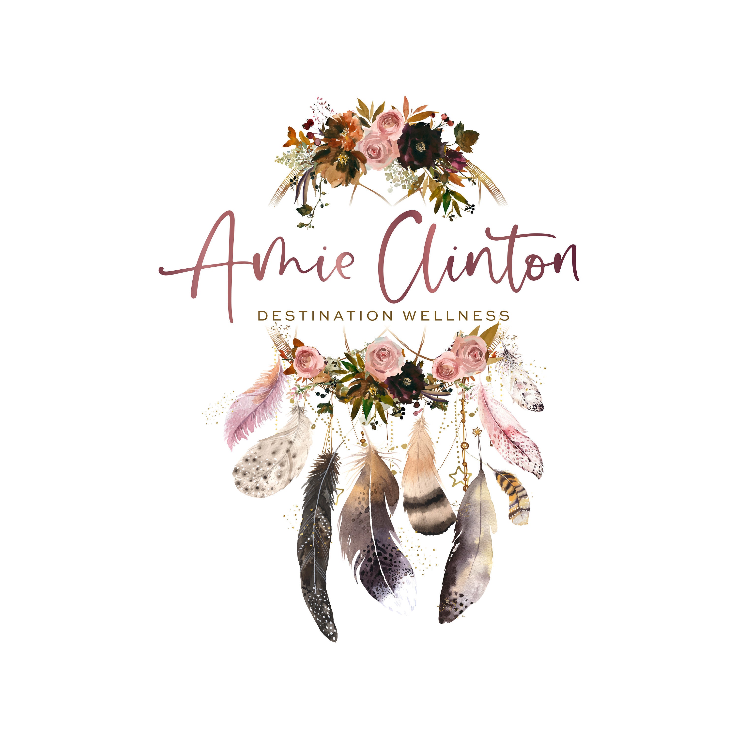 Logo Design Branding Dreamcatcher Logo Boho Logo Bohemian | Etsy