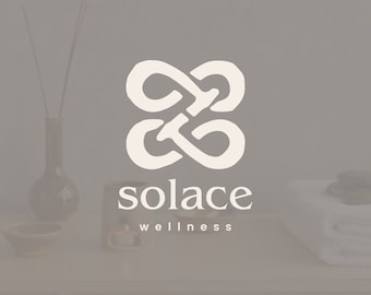 Modern Wellness-logo, Canva Branding Kit, Spa-logo sjabloon, Circle Wave-logo, Sea Wave-ontwerp
