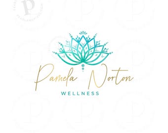 Blue Lotus Logo Design, Wellness Branding Package