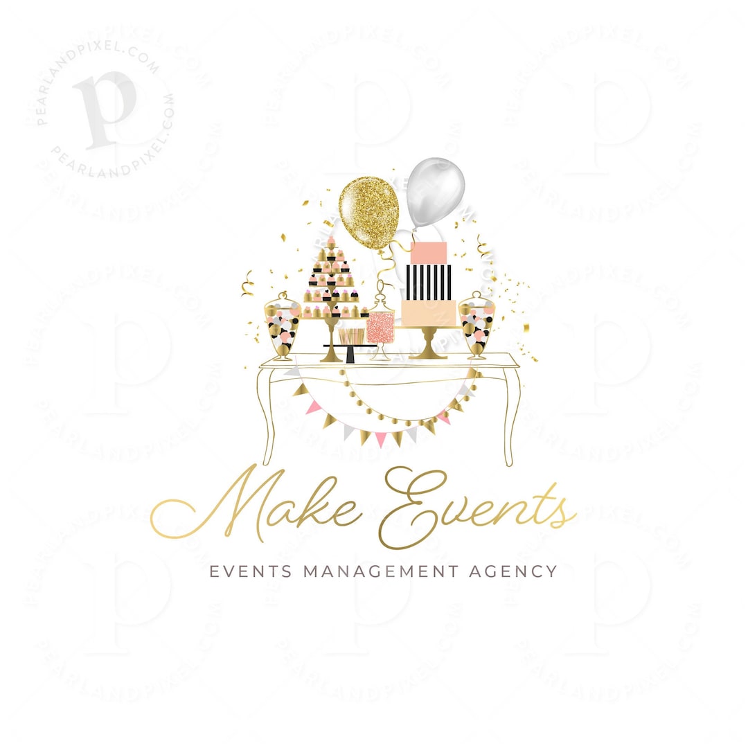 Party Logo Design, Event Logo Design, Balloon Logo, Party Table Logo