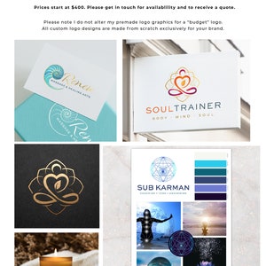 Wellness and Health Logo Design, Blue Lotus Branding, Holistic Brand Kit for Social Media, Print and Marketing image 8