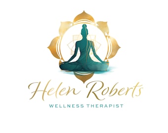 Lotus Silhouette-logoontwerp voor wellness-bedrijfsbranding