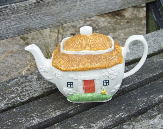 Vintage Irish Thatched Cottage Teapot Made in Ireland Etsy