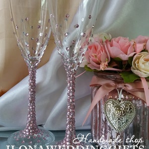 Quinceañera Glasses Sweet 16 Personalized Toasting Bling Wedding Day Champagne Flutes Beach Sparkle Modern Birthday Hen Party Table Favors
