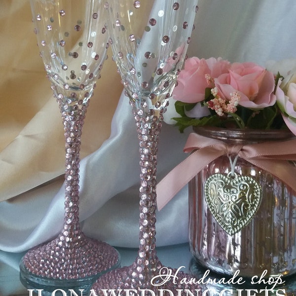 Quinceañera Glasses Sweet 16 Personalized Toasting Bling Wedding Day Champagne Flutes Beach Modern Birthday Hen Party Table Favors Boho Glam