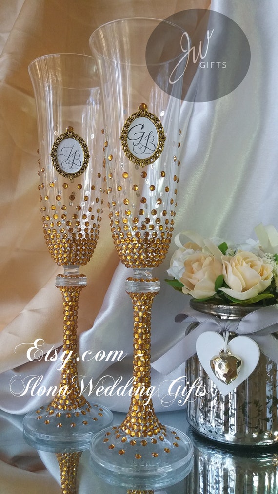 Crystal sale wedding flutes