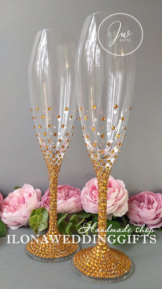 Swarovski cheap champagne flutes