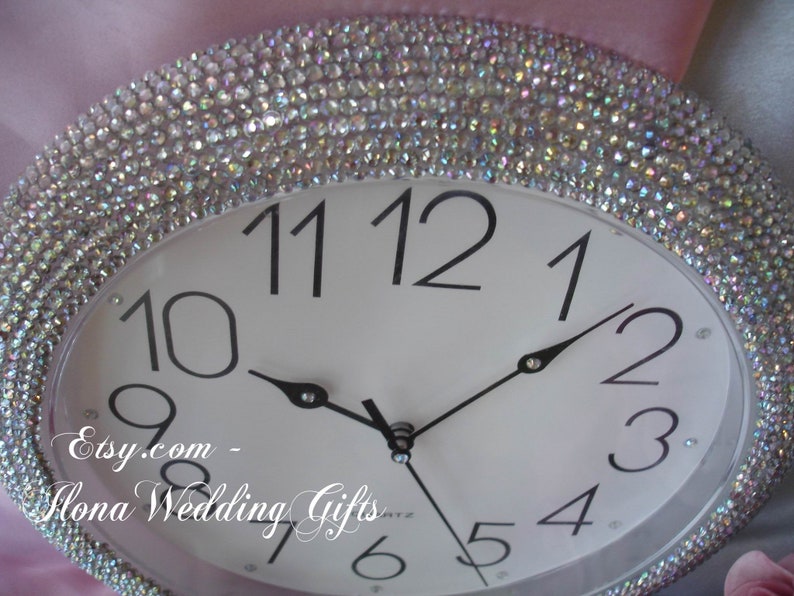 Swarovski Crystal Bling Wall Clock Watch Multicolor Etsy UK