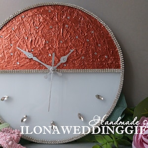 Rode Wandklok Bling Stille Swarovski-kristallen Woondecoratie Decoratief Elegante Harmonie Luxe Verjaardag Verjaardag Dochters Afstudeercadeau