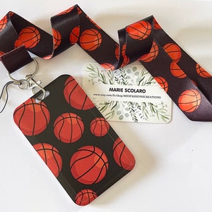 Tour de cou, Cordon porte clefs, Lanière, Carte de bus, Pass Navigo  thème Basket Ball