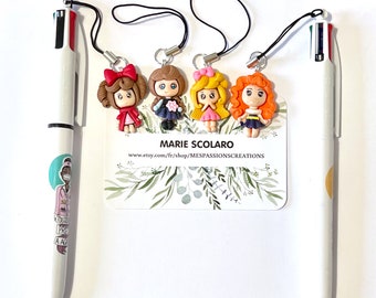 Charm for 4-color pen or Kawaii doll themed phones SLD