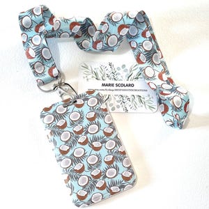 Neck strap, key ring lanyard, bus card lanyard, Navigo pass + badge/card holder or card holder only F4.. Coconut theme