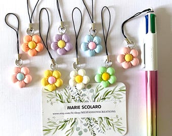 Ciondolo per penna o telefono a 4 colori con tema FIORI