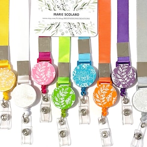 Correa para el cuello, cordón para llavero, cordón, tarjeta de autobús, pase Navigo con carrete retráctil 12 colores para elegir