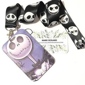 DUO Tour de cou, Cordon porte clefs, Lanière, Carte de bus, Pass Navigo + porte carte/badge   réf jack