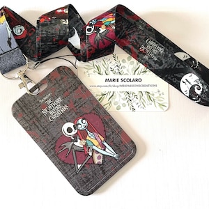 DUO Tour de cou, Cordon porte clefs, Lanière, Carte de bus, Pass Navigo  + porte carte/badge thème Jack