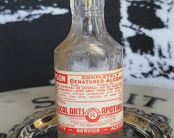 Real Poison Label on Old Bottle Antique Medical Oddities and Curiosities Halloween, Gothic Home Decor