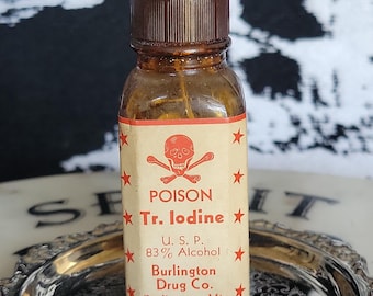 Real Poison Bottle Antique Medical Oddities and Curiosities Halloween Decor Gothic Home Decor