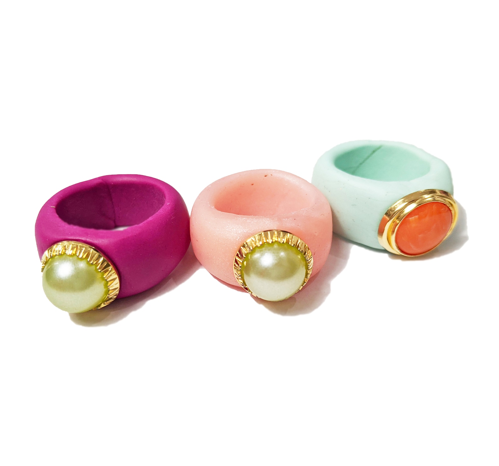 Handmade Candy ring with a contemporary design orange and Etsy