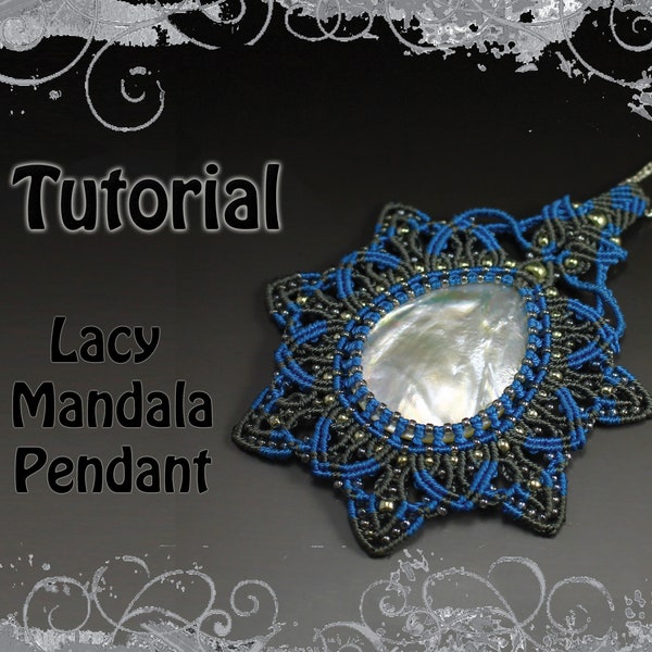 micro macrame tutorial - mandala pendant - macrame pattern - necklace tutorial - macrame necklace