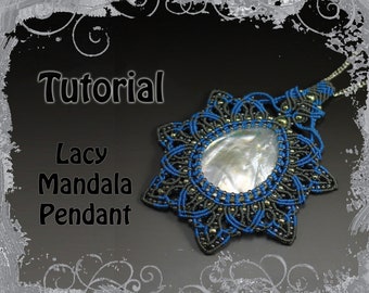 micro macrame tutorial - mandala pendant - macrame pattern - necklace tutorial - macrame necklace