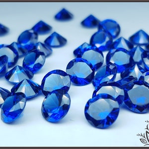 Cubic zirconia - Sapphire - 8 mm - round faceted cut