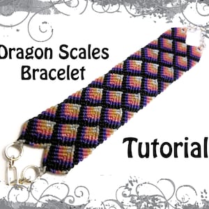 TUTORIAL - Micro Macrame Dragon Scales Bracelet Pattern
