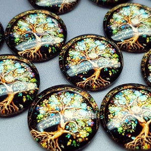 Baum des Lebens Cabochon - 20mm - Feder