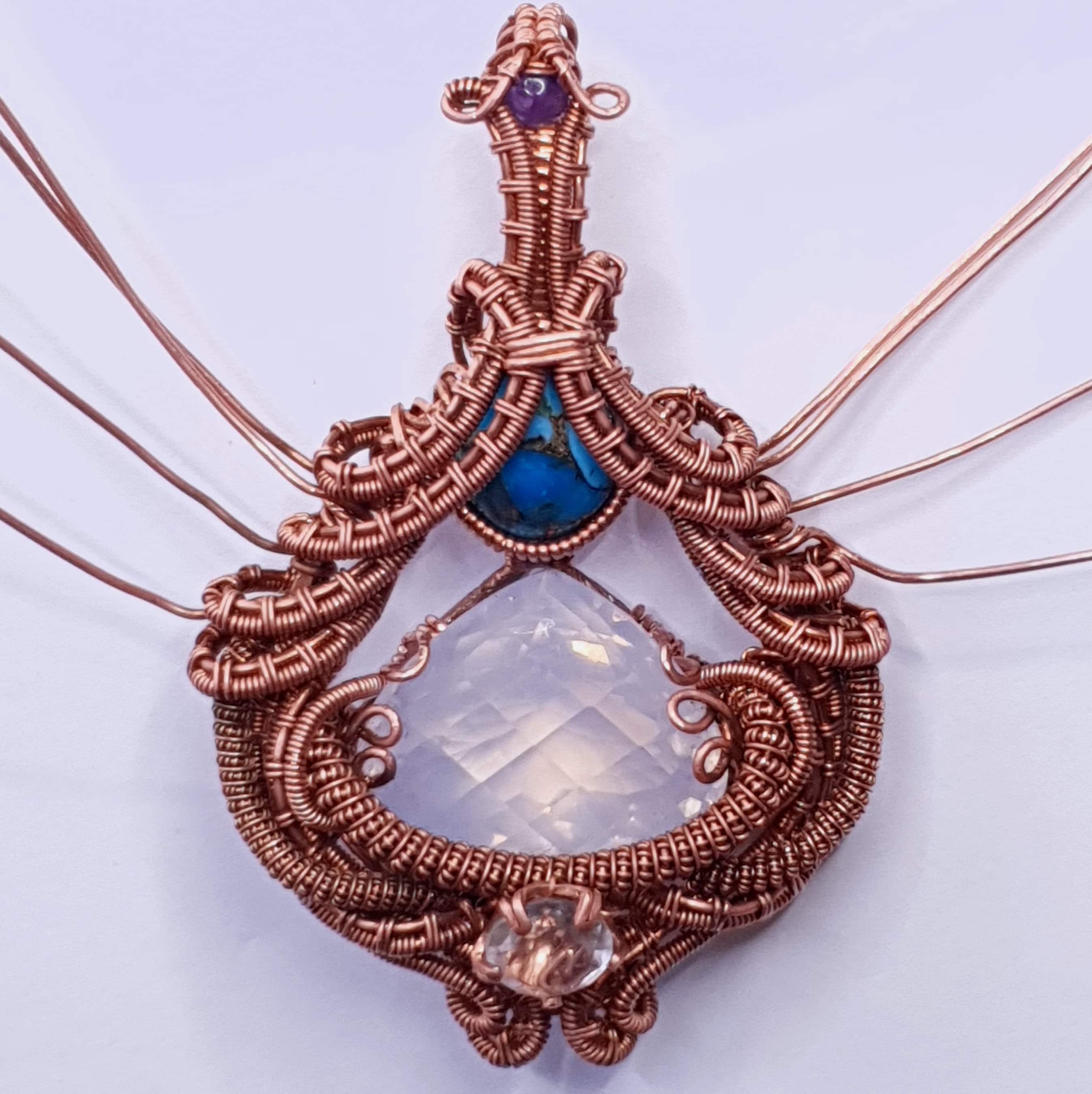 TUTORIAL - 'mirage' Wire Wrap Pendant Tutorial - Wire Weaving Pattern ...