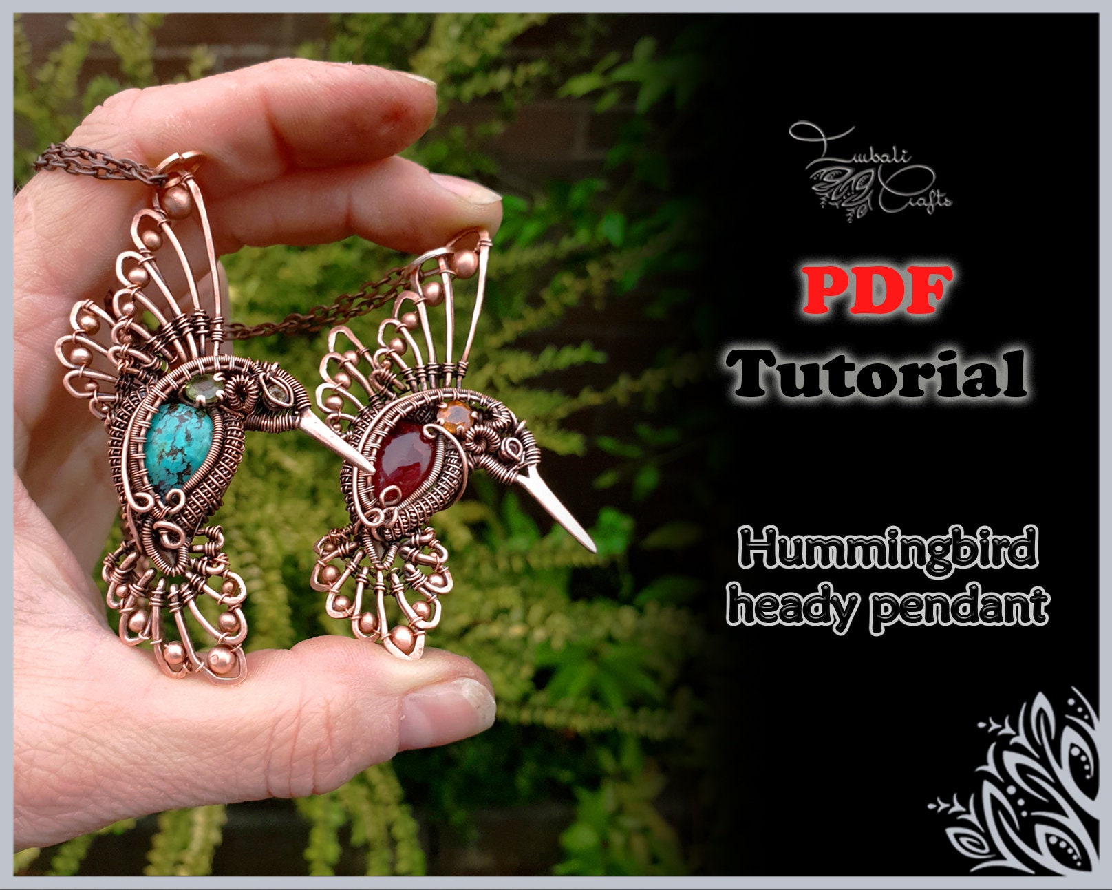 お値引き交渉コメントにて！ジュエリー　写真付き解説本　&　図録　計4冊セット PDF TUTORIAL - Hummingbird Heady Pendant - Wire Weaving