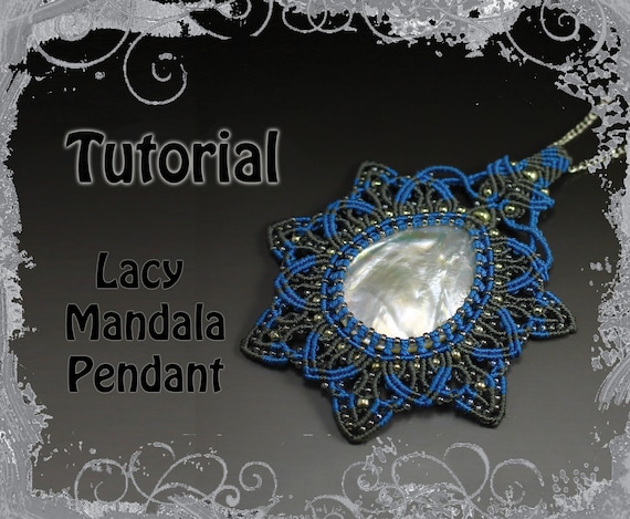 micro macrame tutorial - mandala pendant - macrame pattern - necklace tutorial - macrame necklace