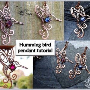 TUTORIAL - Humming bird pendant - copper wire tutorial
