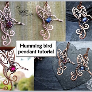 TUTORIAL - Humming bird pendant - copper wire tutorial