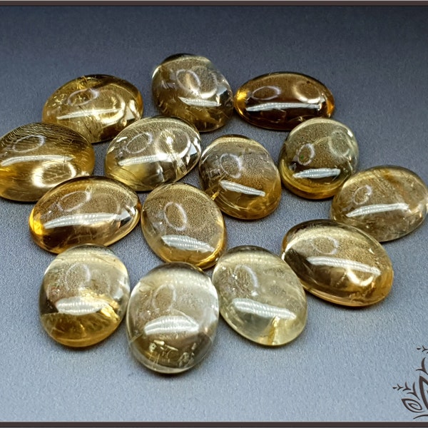 Citrine cabochon - oval - 18 mm