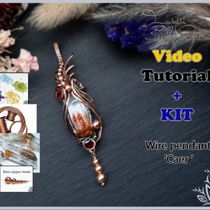 Video & Kit - &#39;Caer&#39; - wire wrap pendant tutorial - DIY jewellery