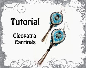 TUTORIAL - Micro Macrame Cleopatra Earrings