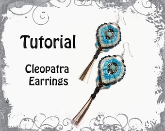 TUTORIAL - Micro Macrame Cleopatra Earrings