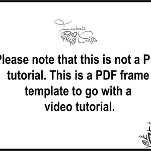 Peut inclure: Texte sur fond blanc qui indique : "Veuillez noter qu'il ne s'agit pas d'un tutoriel PDF. Il s'agit d'un mod&egrave;le de cadre PDF &agrave; utiliser avec un tutoriel vid&eacute;o."