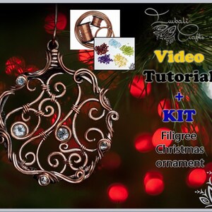 Kit + VIDEO tutorial - Filigree Christmas ornament