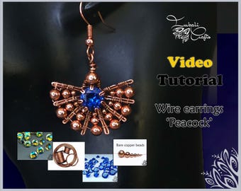 Kit + VIDEO tutorial - Orecchini Pavone