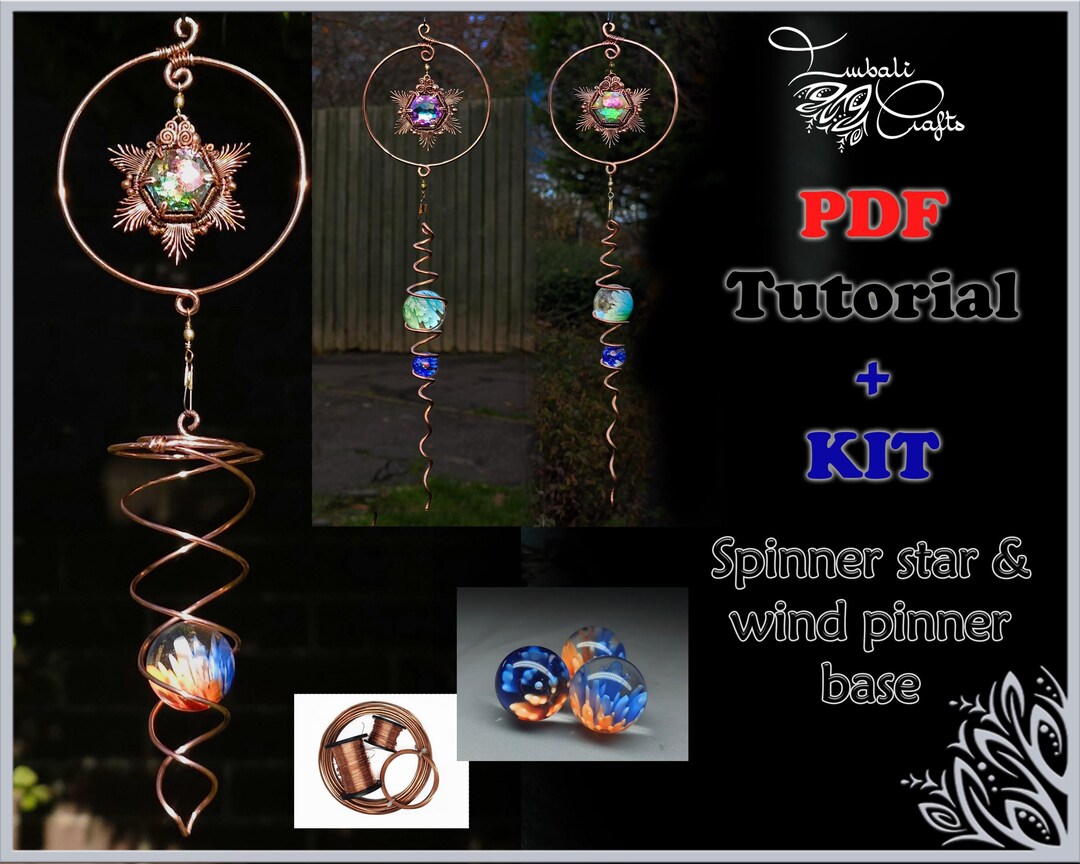 Kit + PDF Tutorial - Double Sided Star and Wind Spinner - Etsy